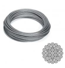 Канат (трос) стальной EN 12385-4 22 мм (цена указана в 1 метре)