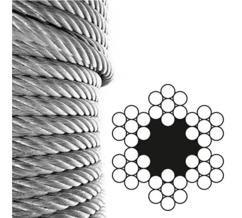 Канат (трос) стальной ГОСТ 3069-80 4 мм (цена указана за 1 метр)