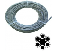 Канат (трос) сталевий оцинкований EN 12385-4, ISO 2408, 6х12 8 мм (ціна вказана за 1 метр, замовлення кратно 10м)