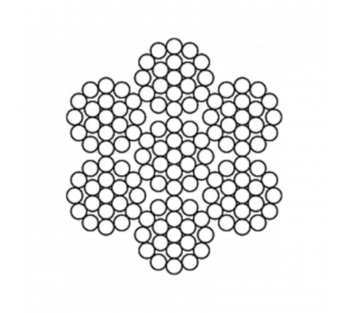 Канат (трос) сталевий оцинкований ГОСТ 3067-88 6.2 мм (ціна вказана за 1 метр, замовлення кратно 10м)