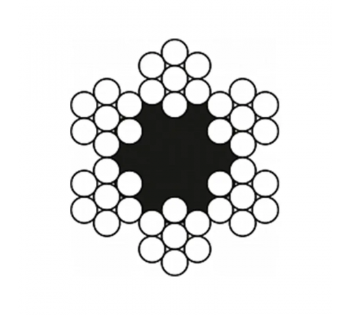 Канат (трос) стальной оцинкованный ГОСТ 3069-80 7.8 мм (цена указана за 1 метр, заказ кратно 10м)