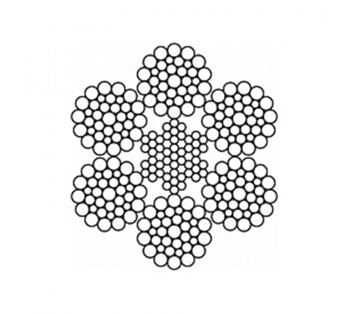 Канат (трос) стальной оцинкованный ГОСТ 7669-80 16 мм (цена указана за 1 метр, заказ кратно 10м)