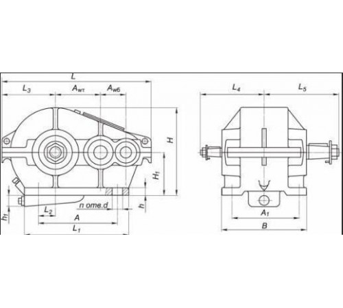 Крановий редуктор Ц2-300-20