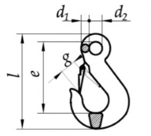 Крюк DIN 689 грузоподъемностью 5.0 тонн