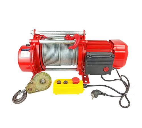 Лебідка електрична канатна KCD 220В POLTEK 0.75/1.5 т, 60 м (04-311018)