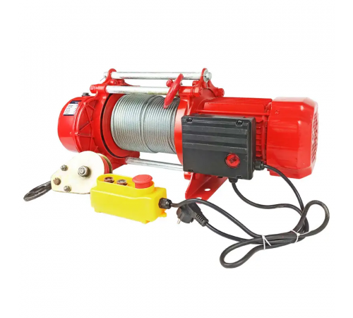 Лебедка электрическая канатная KCD 220В POLTEK 0.5/1.0 т, 60 м (04-311016)