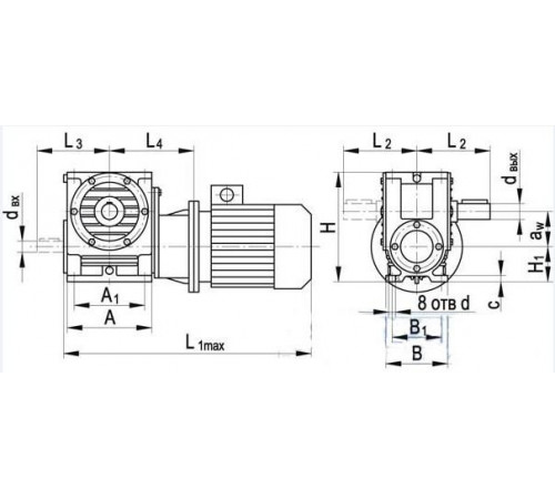 Мотор-редуктор МЧ-125 на 90 об/мин