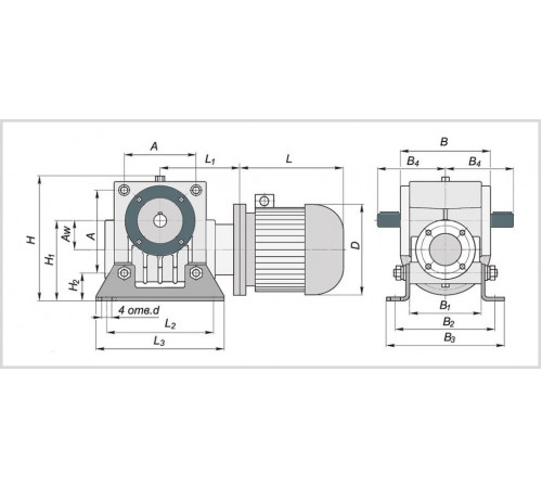 Мотор-редуктор МЧ-80 56 об/хв