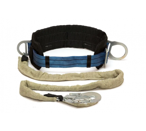 Пояс 2ПБ предохранительный безлямочный со стропом цепным и малым карабином (05-120001)