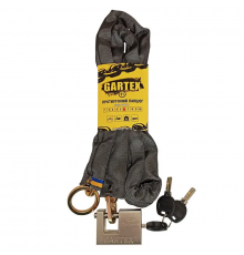 Протиугінний ланцюг (велозамок) Gartex S1 1200x6 мм-003 (з кільцем)