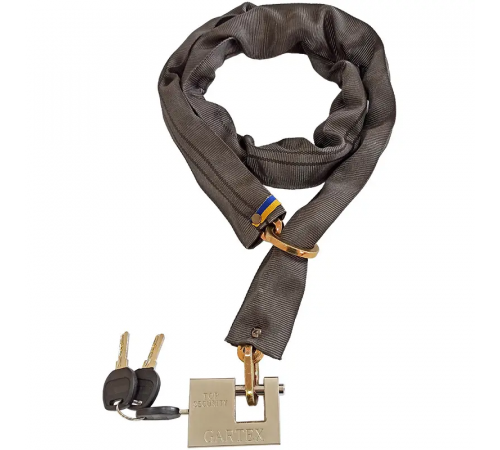 Противоугонная цепь (велозамок) Gartex S1 1200x6 мм-003 (с кольцом)