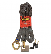 Протиугінний ланцюг (велозамок) Gartex S2 1500x8 мм-003 (з кільцем)