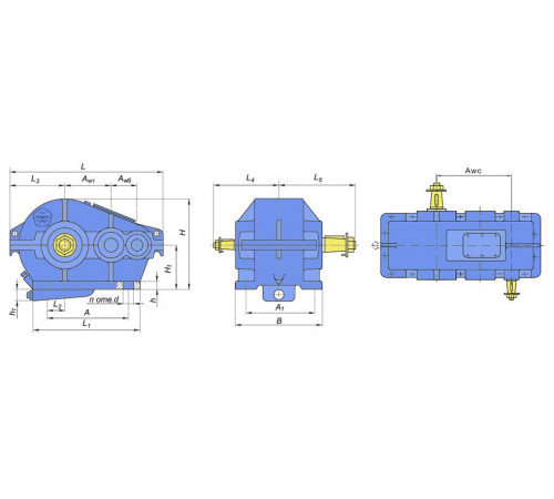 Редуктор Ц2-1000-12.5