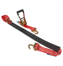 Ремень автовозный KrepZevs PREMIUM (с поворотными крюками) 5 т, 2.3 м