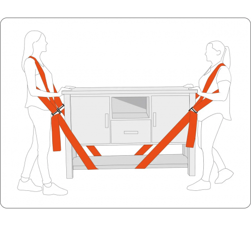 Ремінь такелажний для перенесення меблів (пояс вантажника 1 шт) (05-210002)