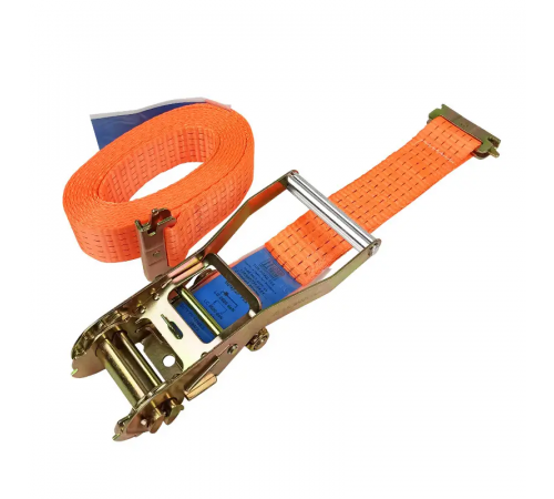 Ремень стяжной KrepZevs STANDARD 5 т, 14.5 м (с зацепами)