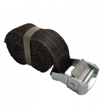 Ремень стяжной кольцевой с замком KrepZevs BLACK 0.6 т, 12.5 м (черный)