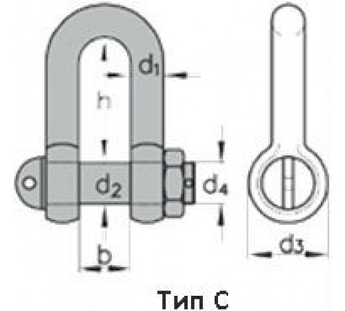 Скоба DIN 82101 нержавіюча 10 (мм)