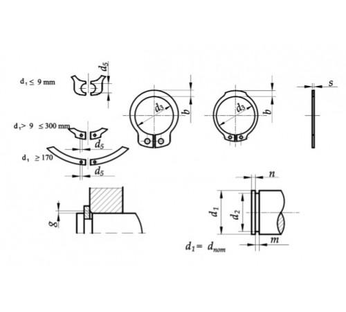 Стопорне кільце Ф20 ГОСТ 13942-86, DIN 471