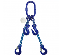 Строп ланцюговий двогілковий KrepZevs 2СЛ G100 9.5 тонн, 1.5 метрів (зі скорочувачем гілки)