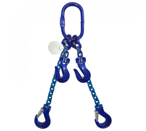 Строп ланцюговий двогілковий KrepZevs 2СЛ G100 9.5 тонн, 3 метри (зі скорочувачем гілки)