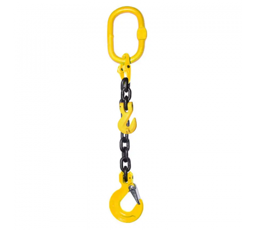 Строп ланцюговий одногілковий KrepZevs 1СЛ 12.5 тонн, 2.5 метрів (зі скорочувачем гілки)