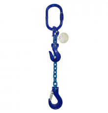 Строп ланцюговий одногілковий KrepZevs 1СЛ G100 6.7 тонн, 5.5 метрів (зі скорочувачем гілки)