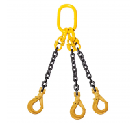Строп ланцюговий трьохгілковий KrepZevs 3СЛ 6.7 тонн, 2.5 метрів (гак з примусовим закриттям)