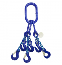 Строп цепной трехветочный KrepZevs 3СЛ G100 14 тонн, 1.5 метров (с сокращателем ветки)