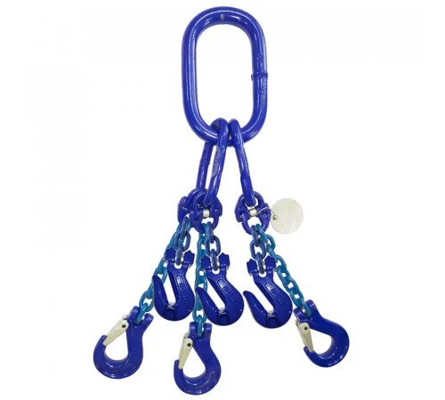 Строп ланцюговий трьохгілковий KrepZevs 3СЛ G100 8 тонн, 3.5 метрів (зі скорочувачем гілки)