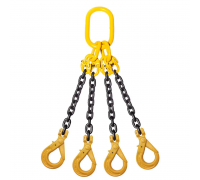 Строп ланцюговий чотирьохгілковий (павук) KrepZevs 4СЛ 17 тонн, 4 метри (гак з примусовим закриттям)