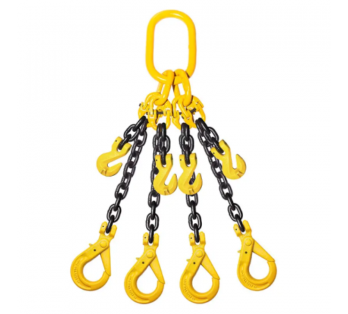 Строп ланцюговий чотирьохгілковий (павук) KrepZevs 4СЛ 2.36 тонн, 6 метрів (зі скорочувачем гілки та гаком з примусовим