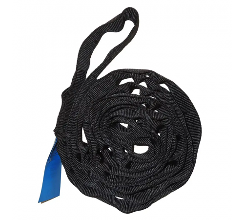 Строп текстильний круглопрядний кільцевий чорний (спансет) KrepZevs СТКК Black 2 тонни, 6 метрів