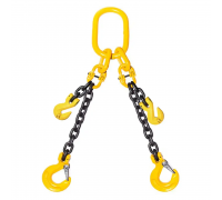 Строп цепной двухветочный KrepZevs 2СЛ 1.6 тонн, 1.5 метров (с ограничителем ветки)