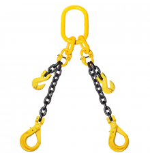 Строп цепной двухветочный KrepZevs 2СЛ 2.8 тонн, 3 метра (с сокращателем ветки и крюком с принудительным закрытием)