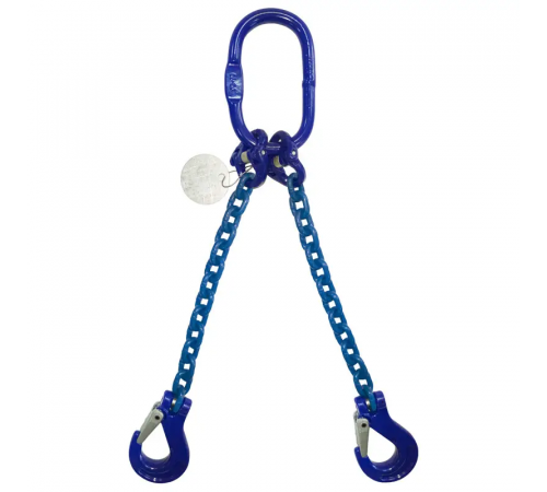 Строп ланцюговий двогілковий KrepZevs 2СЛ G100 2 тонни, 1 метр (стандарт)