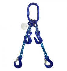 Строп ланцюговий двогілковий KrepZevs 2СЛ G100 3.55 тонн, 5.5 метрів (зі скорочувачем гілки)