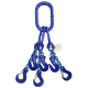Строп ланцюговий трьохгілковий KrepZevs 3СЛ G100 3 тонни, 3.5 метрів (зі скорочувачем гілки)