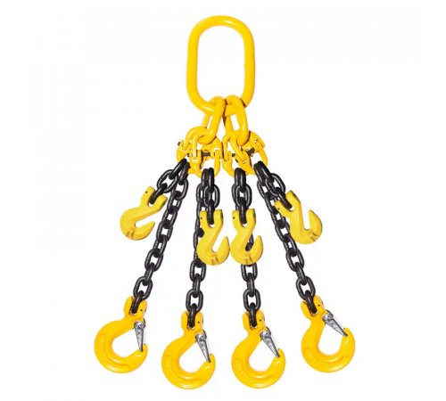 Строп цепной четырехветочный (паук) KrepZevs 4СЛ 26.5 тонн, 5 метров (с сокращателем ветки)