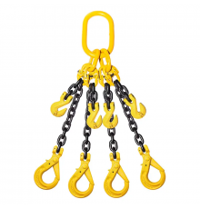 Строп ланцюговий чотирьохгілковий (павук) KrepZevs 4СЛ 4.25 тонн, 6.5 метрів (зі скорочувачем гілки та гаком з примусовим