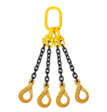 Строп ланцюговий чотирьохгілковий (павук) KrepZevs 4СЛ 6.7 тонн, 3 метри (гак з примусовим закриттям)