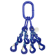 Строп ланцюговий чотирьохгілковий (павук) KrepZevs 4СЛ G100 3 тонни, 3 метри (зі скорочувачем гілки)