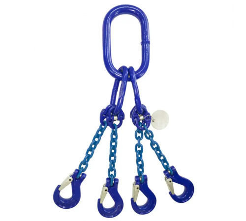 Строп цепной четырехветочный (паук) KrepZevs 4СЛ G100 5.3 тонны, 5 метров (стандарт)