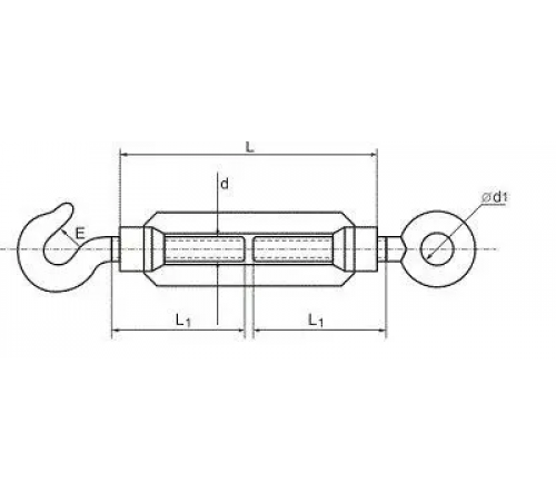Талреп монтажний гак-кільце (стяжка) DIN 1480 - М6 (03-320002)