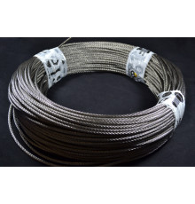 Трос Ф1.5, плетение 7х7 (мягкий) нержавеющий