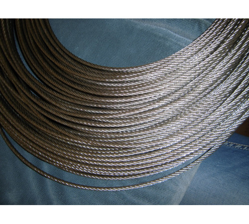 Трос Ф2.5, плетіння 7х7 (м'який) нержавіючий