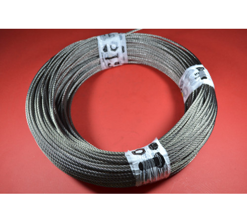 Трос Ф3, плетіння 7х7 (м'який) нержавіючий