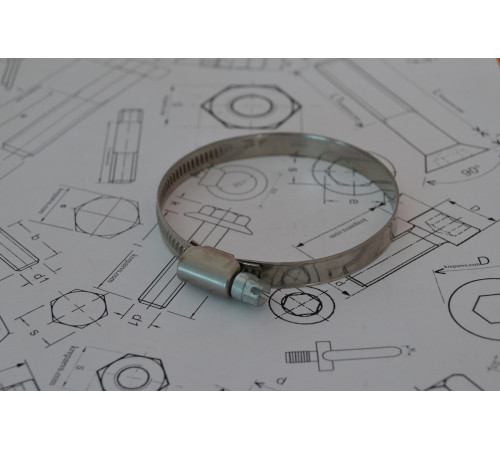 Хомут черв'ячний нержавіючий 120х140