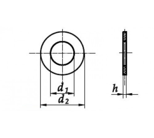 Шайба Ф6 DIN 433 із нержавіючої сталі