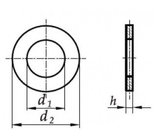 Шайба плоска латунна Ф8 ГОСТ 11371-78, DIN 125